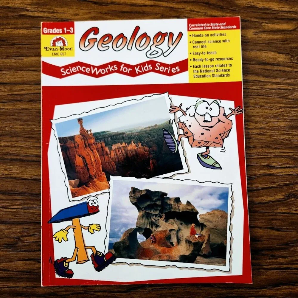 Scienceworks for Kids Series Geology Grades 1-3 by Evan-Moor Book Workbook